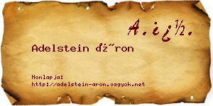 Adelstein Áron névjegykártya