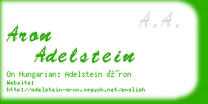 aron adelstein business card
